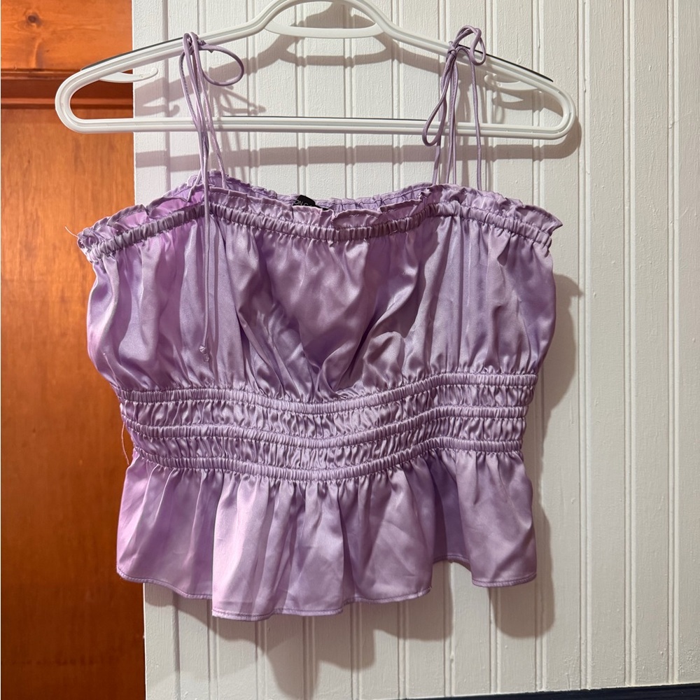 Cotton Candy Lilac Ruched Camisole
